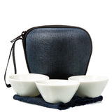 Three teacups. Travel Tea Set